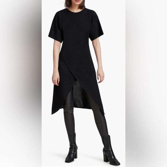 Marcella NYC Dresses & Skirts - Marcella Koya Merino Wool Black Cocktail Tunic Dress Size Small